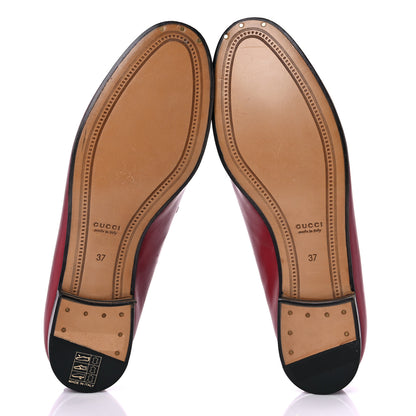Gucci Lambskin Womens Brixton Horsebit Loafers 37 Hibiscus Red 5 of 17