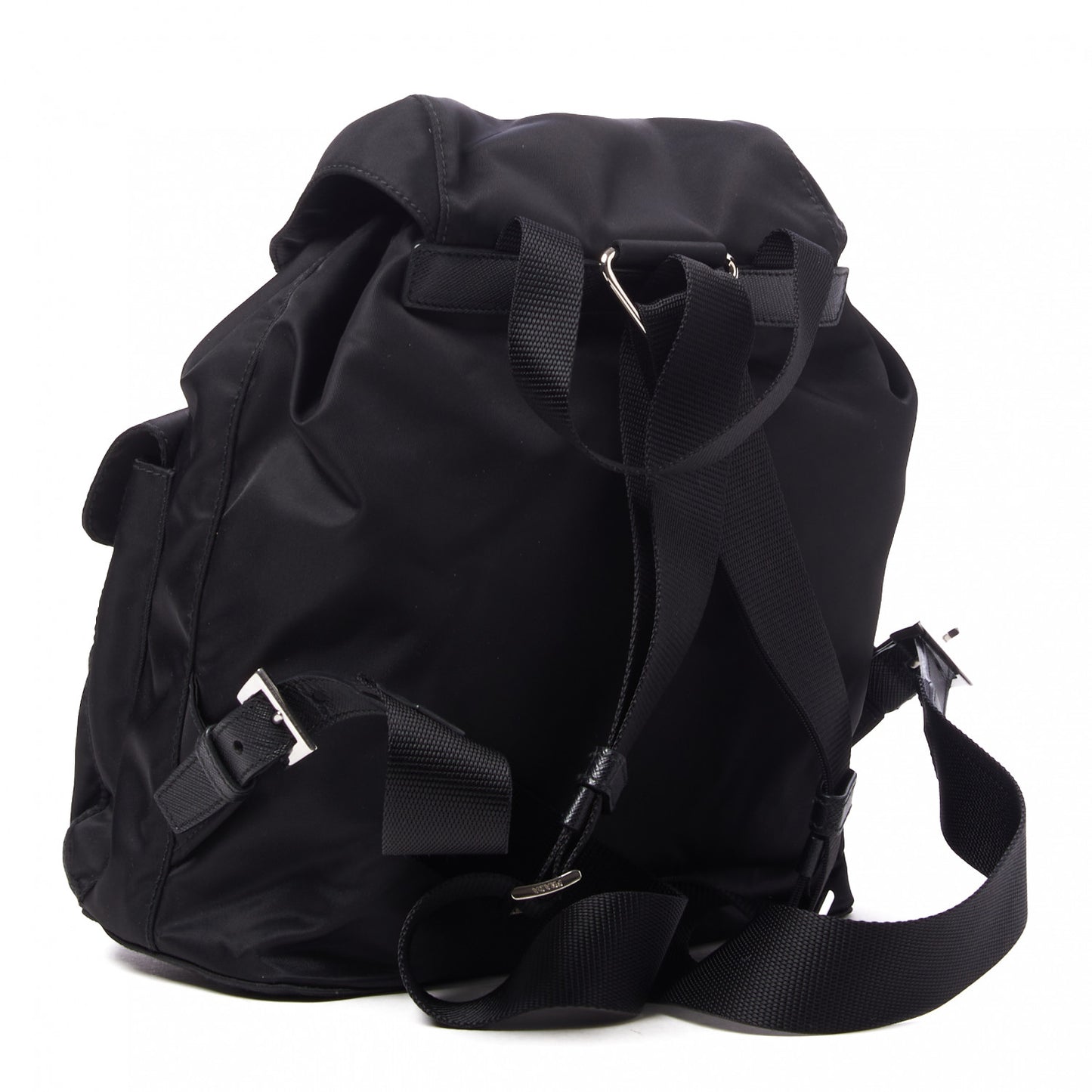 Tessuto Nylon Saffiano Small Backpack Black