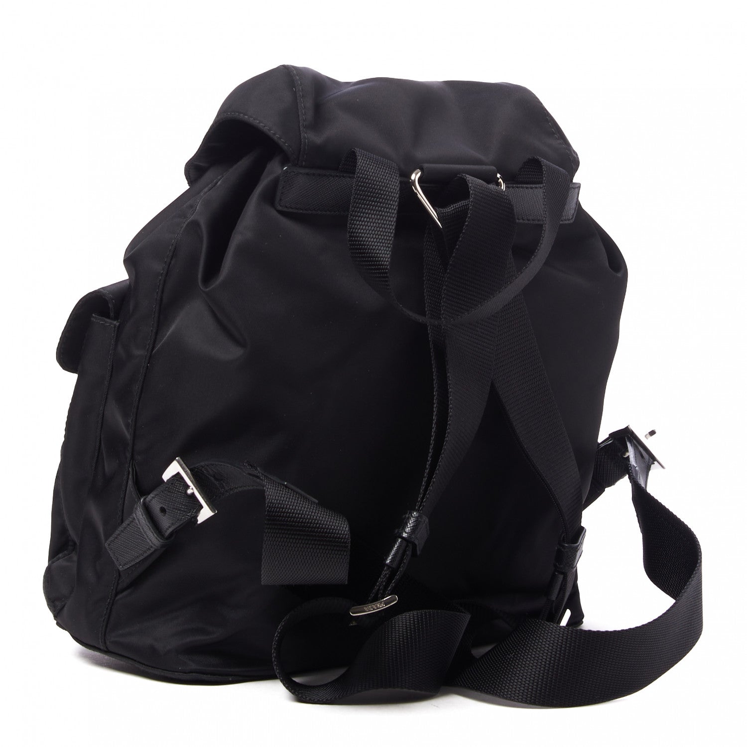 Prada Tessuto Nylon Saffiano Small Backpack Black 2 of 8