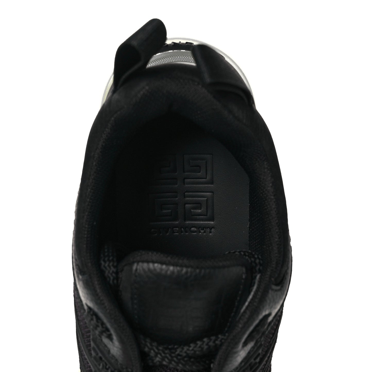 Calfskin Mesh Technical Canvas Mens GIV 1 Sneakers 37.5 Black