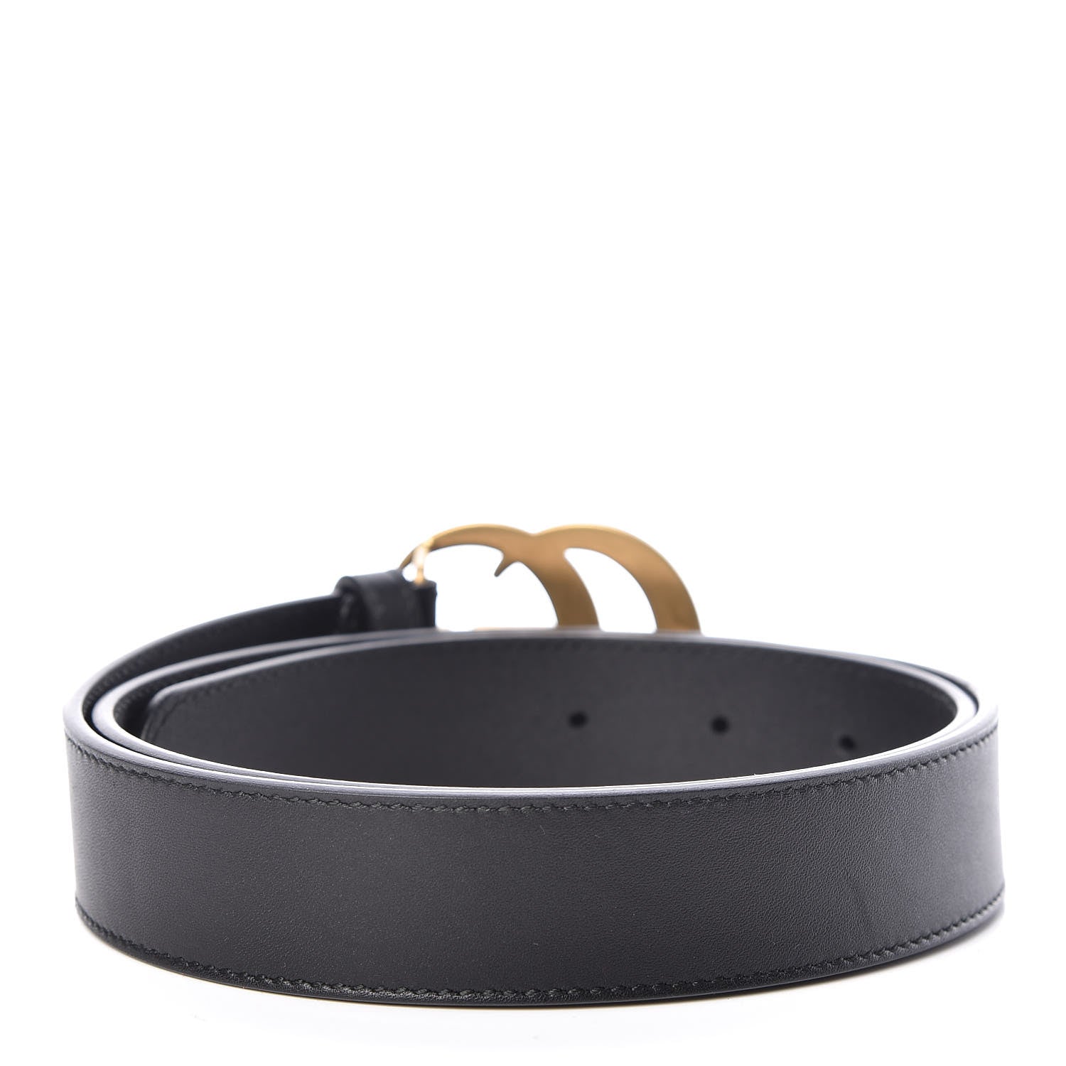 Gucci Calfskin Double G 30mm Belt 80 32 Black 3 of 6