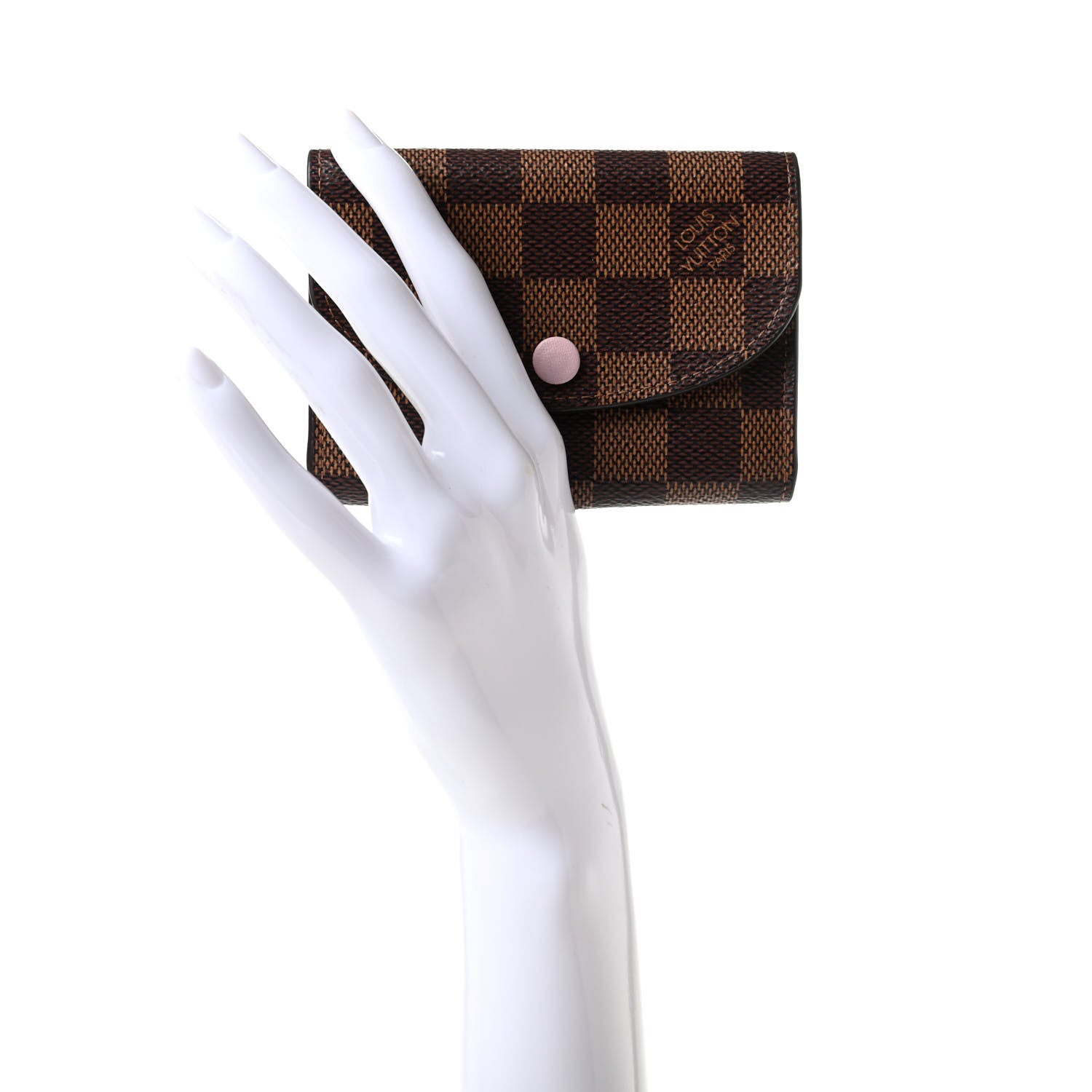 Louis Vuitton Damier Ebene Rosalie Coin Purse Rose Ballerine 2 of 7