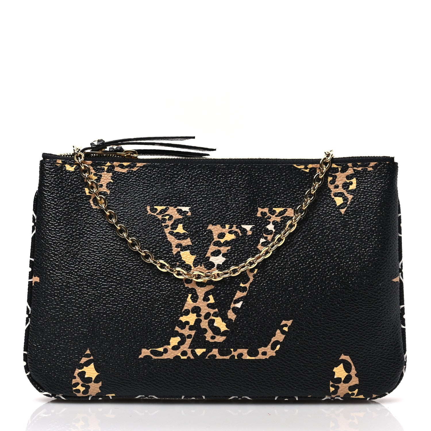Louis Vuitton Monogram Giant Jungle Pochette Double Zip Black 1 of 7
