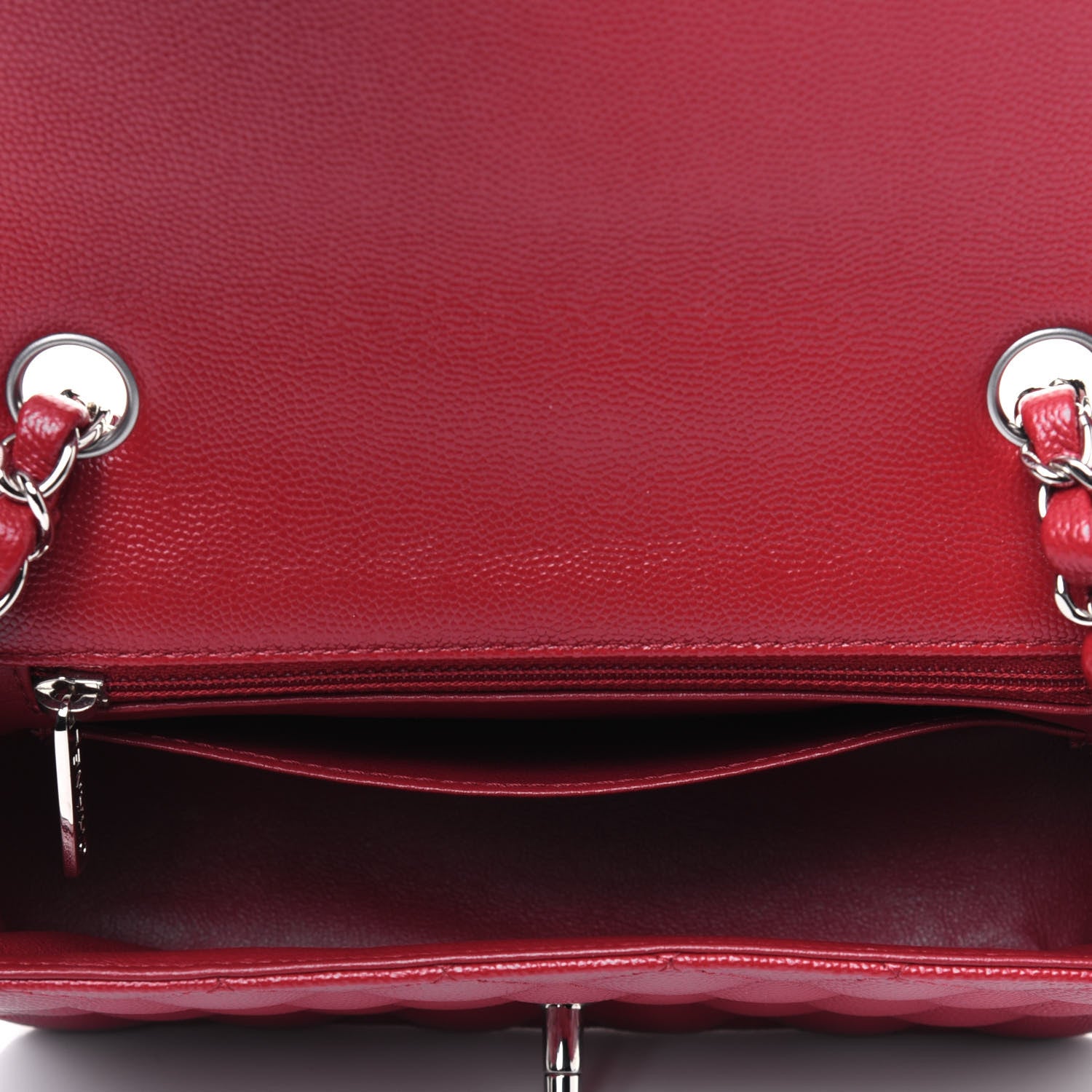 Chanel Caviar Quilted Mini Rectangular Flap Red 5 of 11