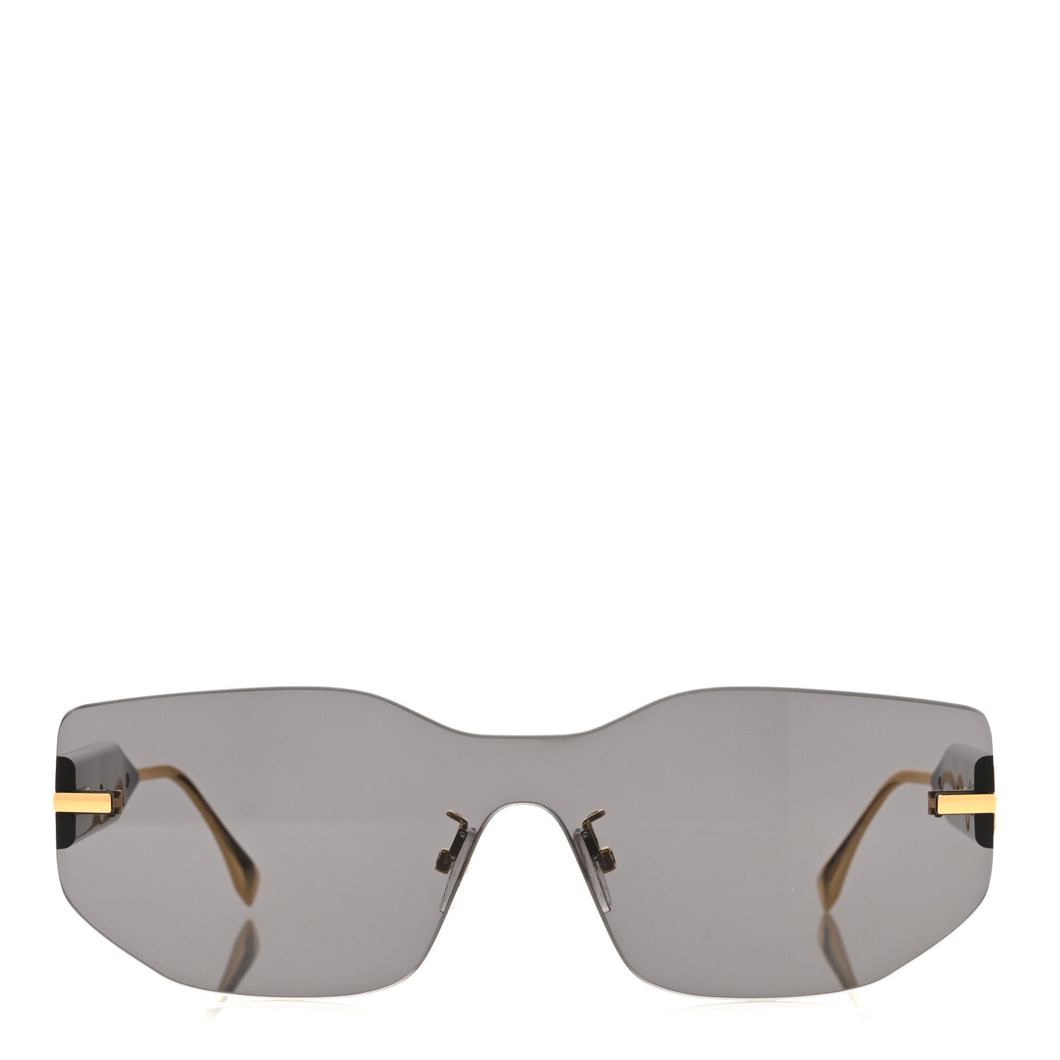 Fendi Metal Fendigraphy Shield Sunglasses FE 40066U Black Gold