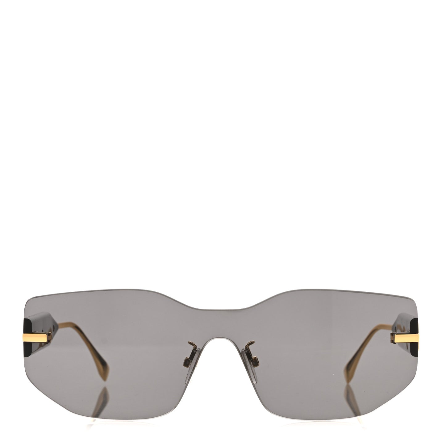 Metal Fendigraphy Shield Sunglasses FE 40066U Black Gold