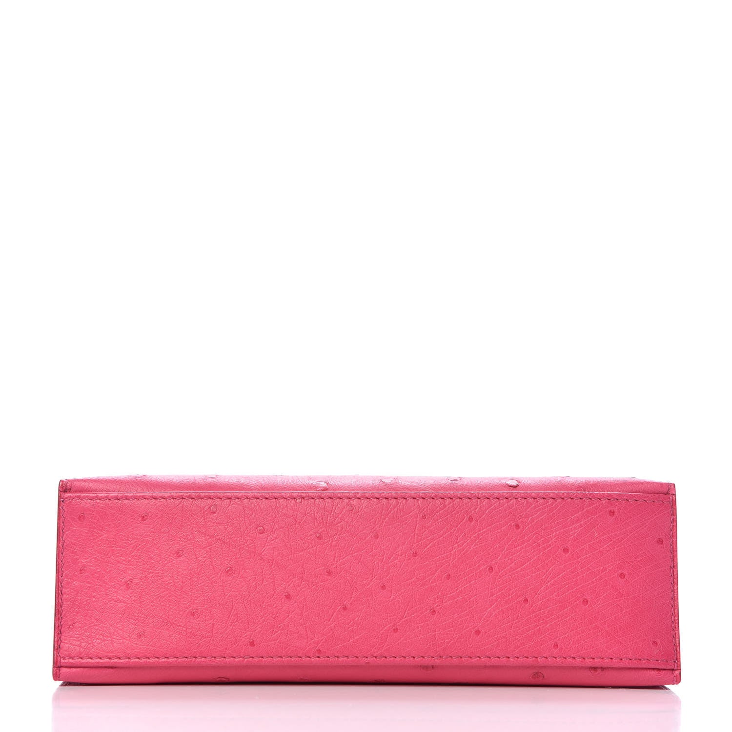 Hermes Ostrich Kelly Pochette Clutch Rose Tyrien 6 of 29