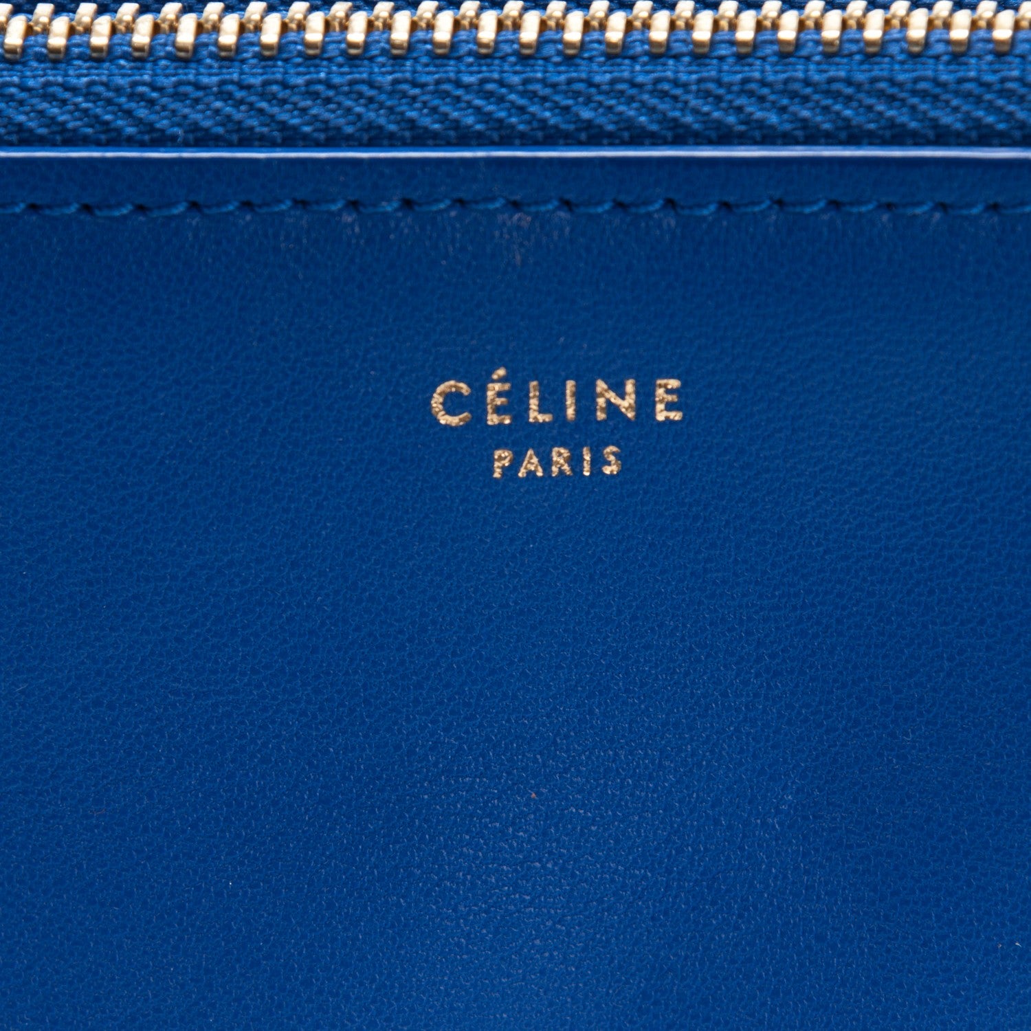 Celine Lambskin Large Trio Crossbody Bag Deep Blue 3 of 9