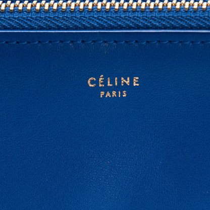 Celine Lambskin Large Trio Crossbody Bag Deep Blue 3 of 9