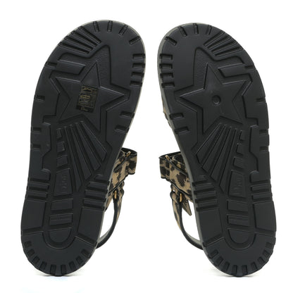 Christian Dior Technical Fabric Mizza Print DiorAct Sandals 41.5 Beige Multicolor 6 of 11