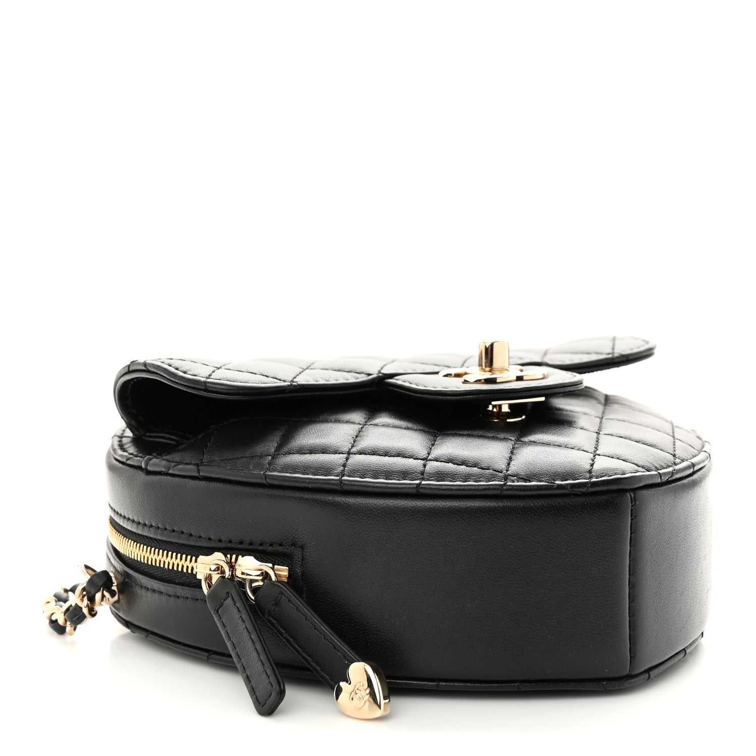 Chanel Lambskin Quilted CC In Love Heart Bag Black 4 of 11