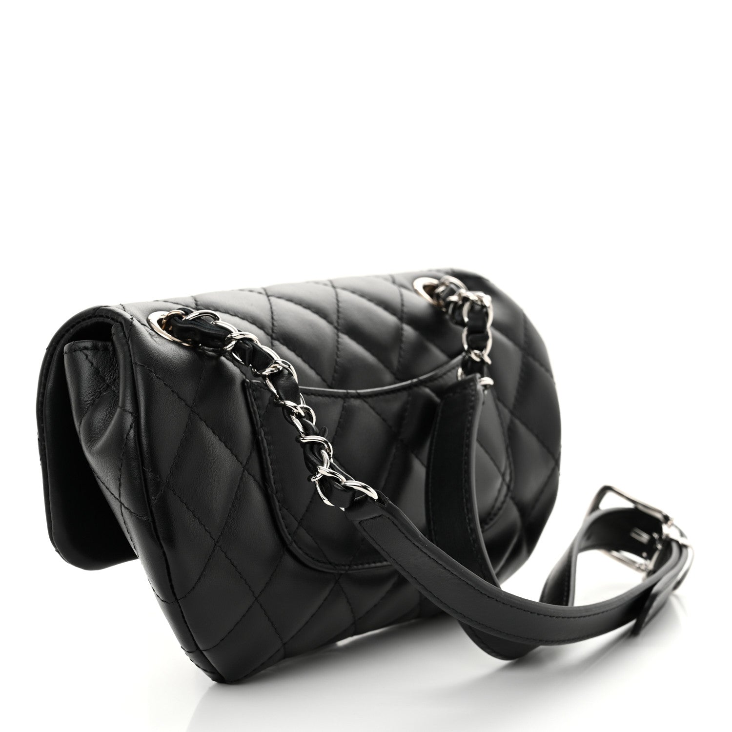 Chanel Calfskin Quilted CC Uniform Flap Belt Bag Black 3 of 11