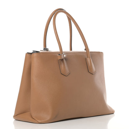 Prada Saffiano Cuir Twin Tote Caramel 3 of 18