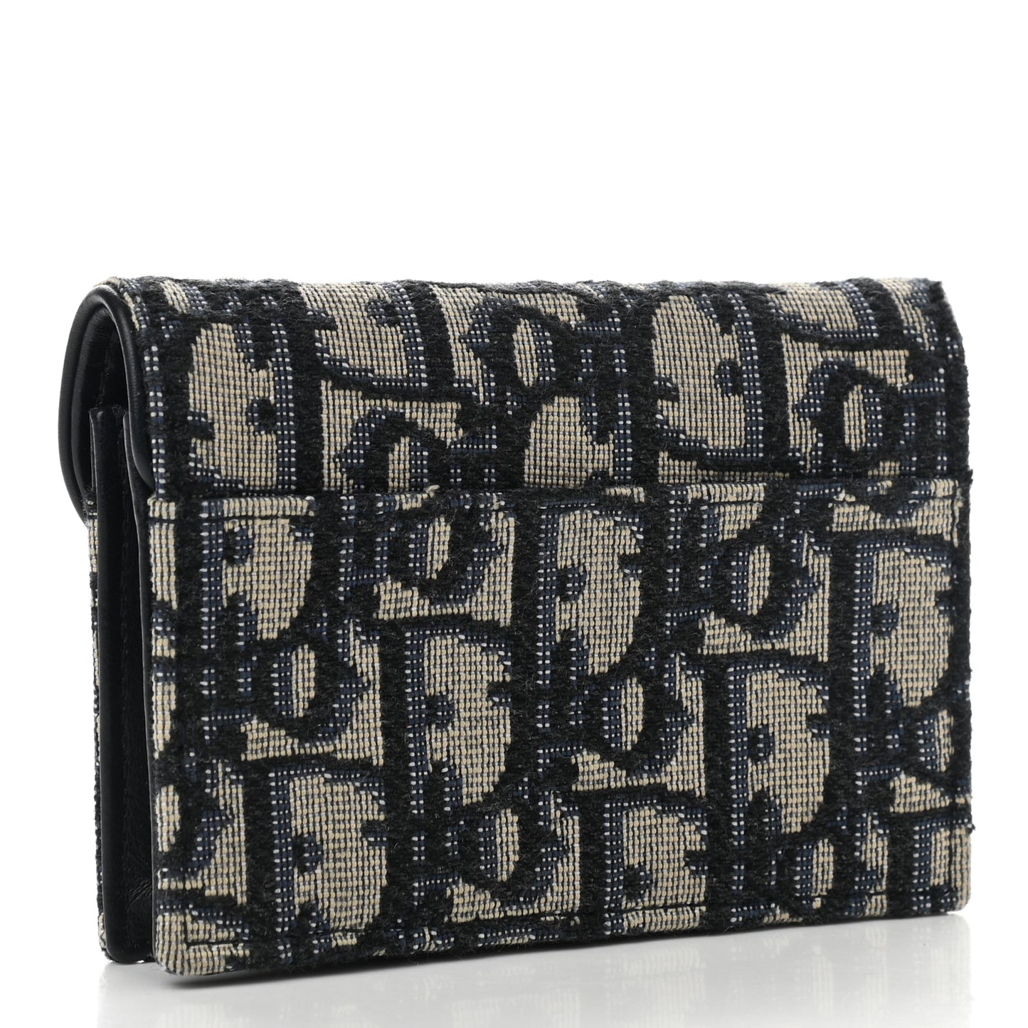 Oblique Saddle Card Holder Blue