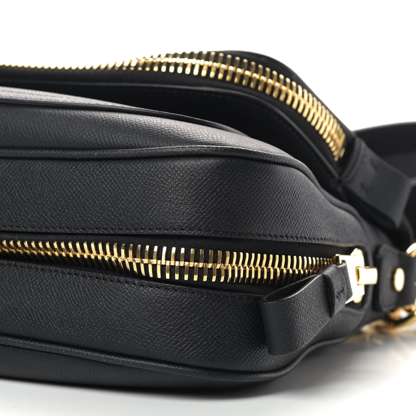 Grained Calfskin Medium Jennifer Crossbody Bag Black