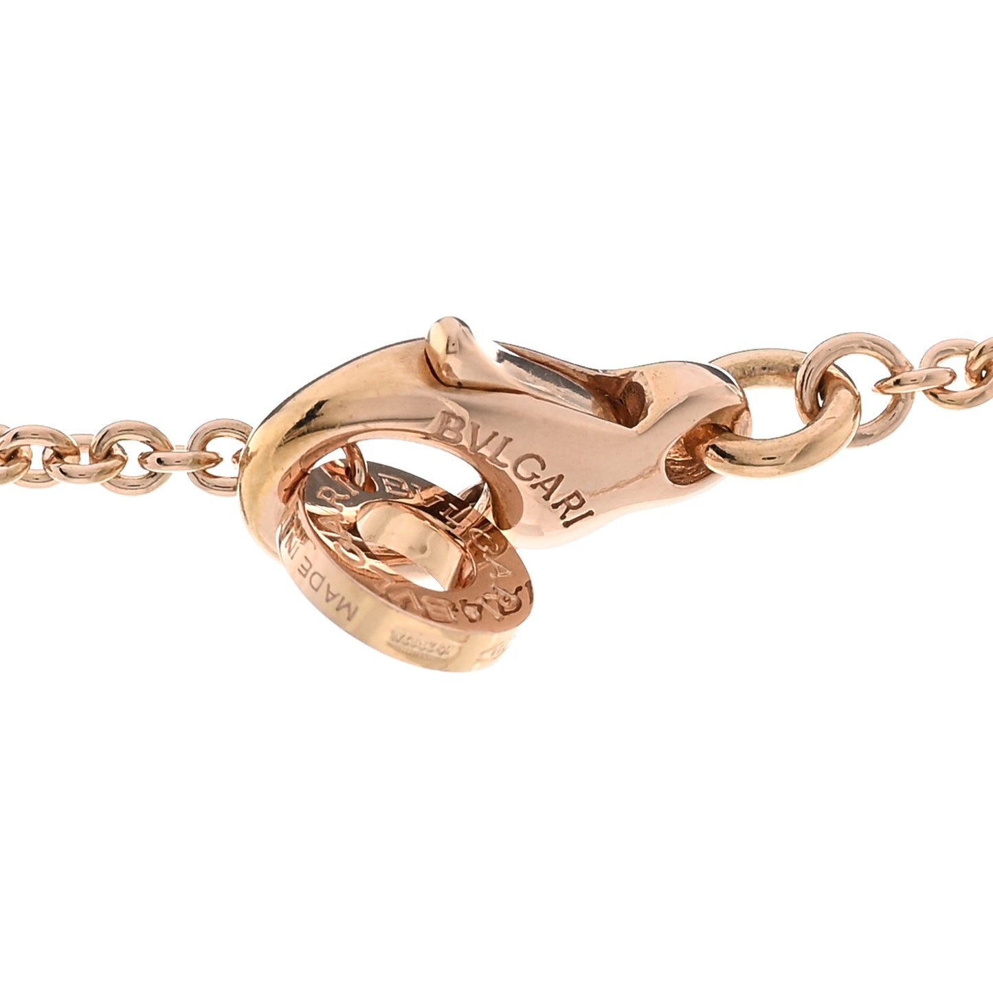 18K Rose White Yellow Gold B.Zero1 Pendant Necklace