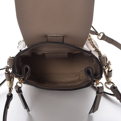 Chloe Suede Calfskin Mini Faye Backpack Motty Grey 6 of 8