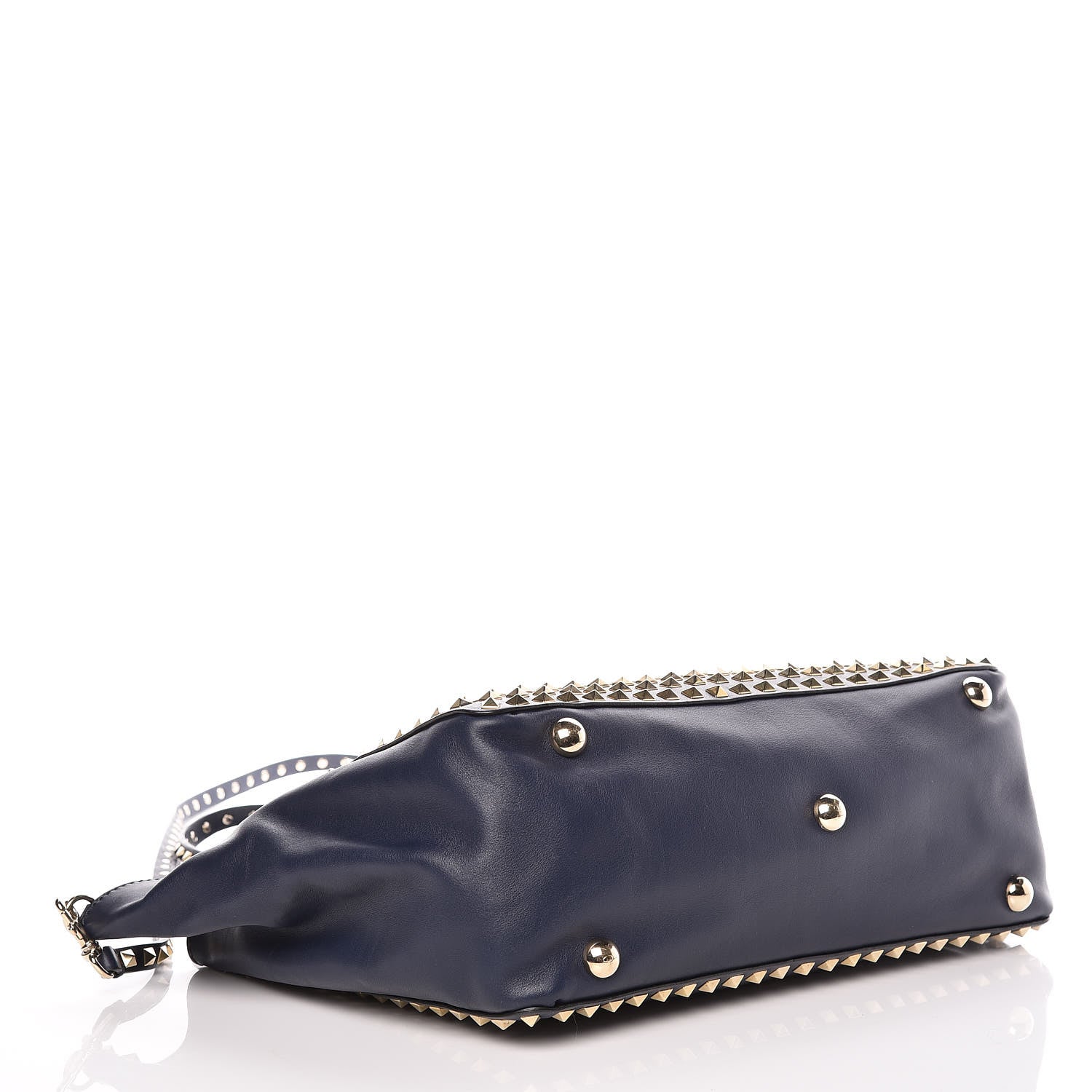 Valentino Garavani Vitello Medium Rockstud All Over Tote Marine 5 of 15