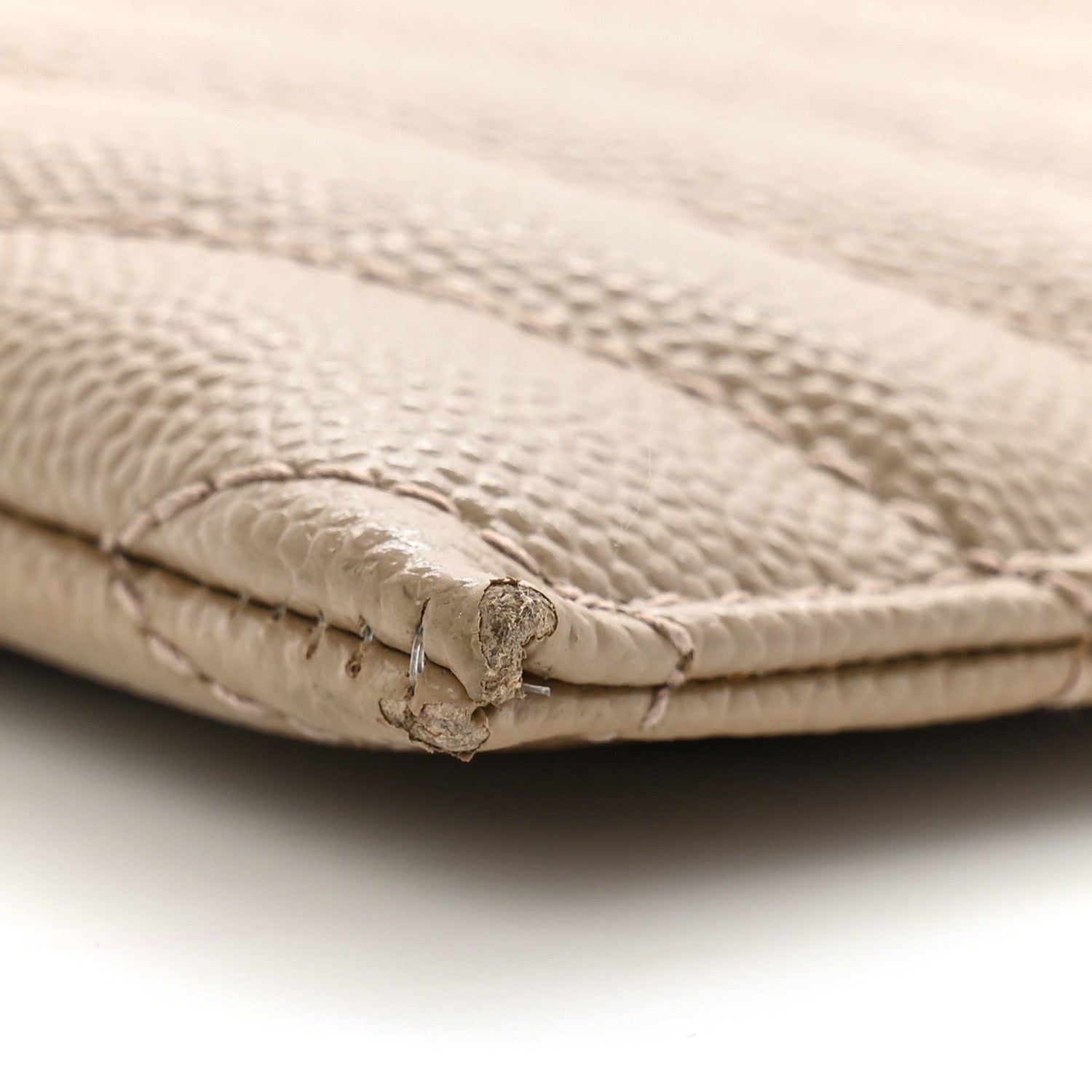 Saint Laurent Grain De Poudre Chevron Monogram Bill Pouch Dusty Grey 9 of 10