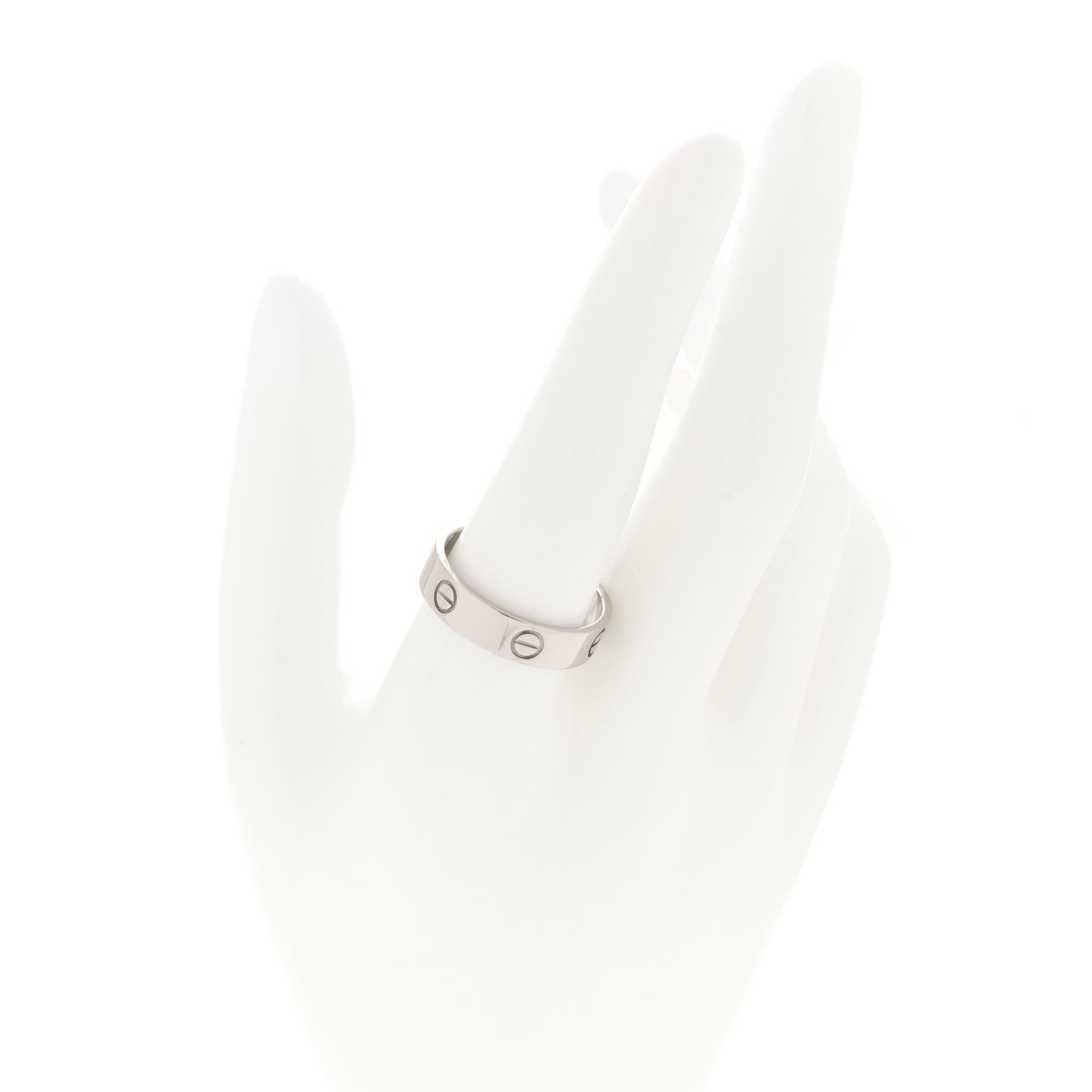 18K White Gold 5.5mm LOVE Ring 63 10.5