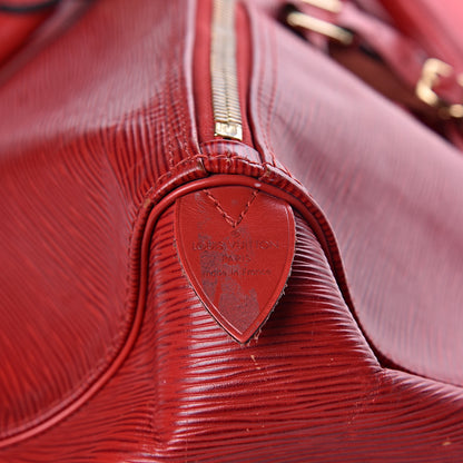 Louis Vuitton Epi Keepall 55 Castillan Red 7 of 26