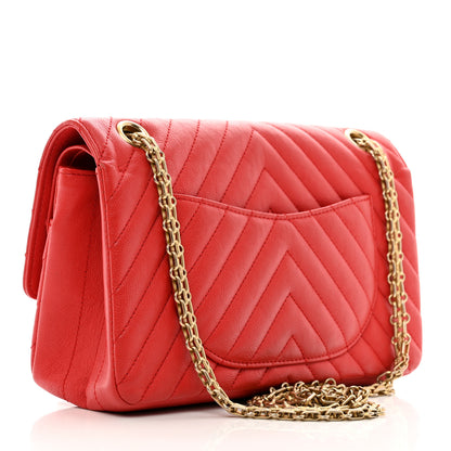 Chanel Calfskin Chevron Quilted 2.55 Reissue 225 Flap Red 3 of 15