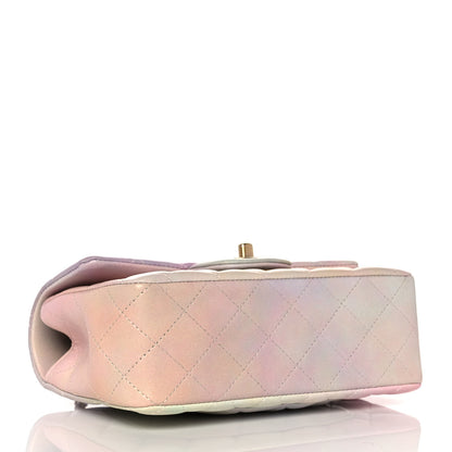 Chanel Lambskin Quilted Ombre Mini Top Handle Rectangular Flap Pink Multicolor 3 of 9