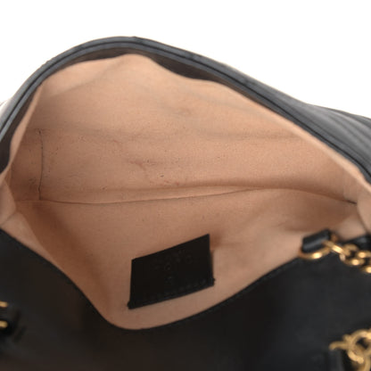 Gucci Calfskin Matelasse Super Mini GG Marmont Shoulder Bag Black 5 of 13