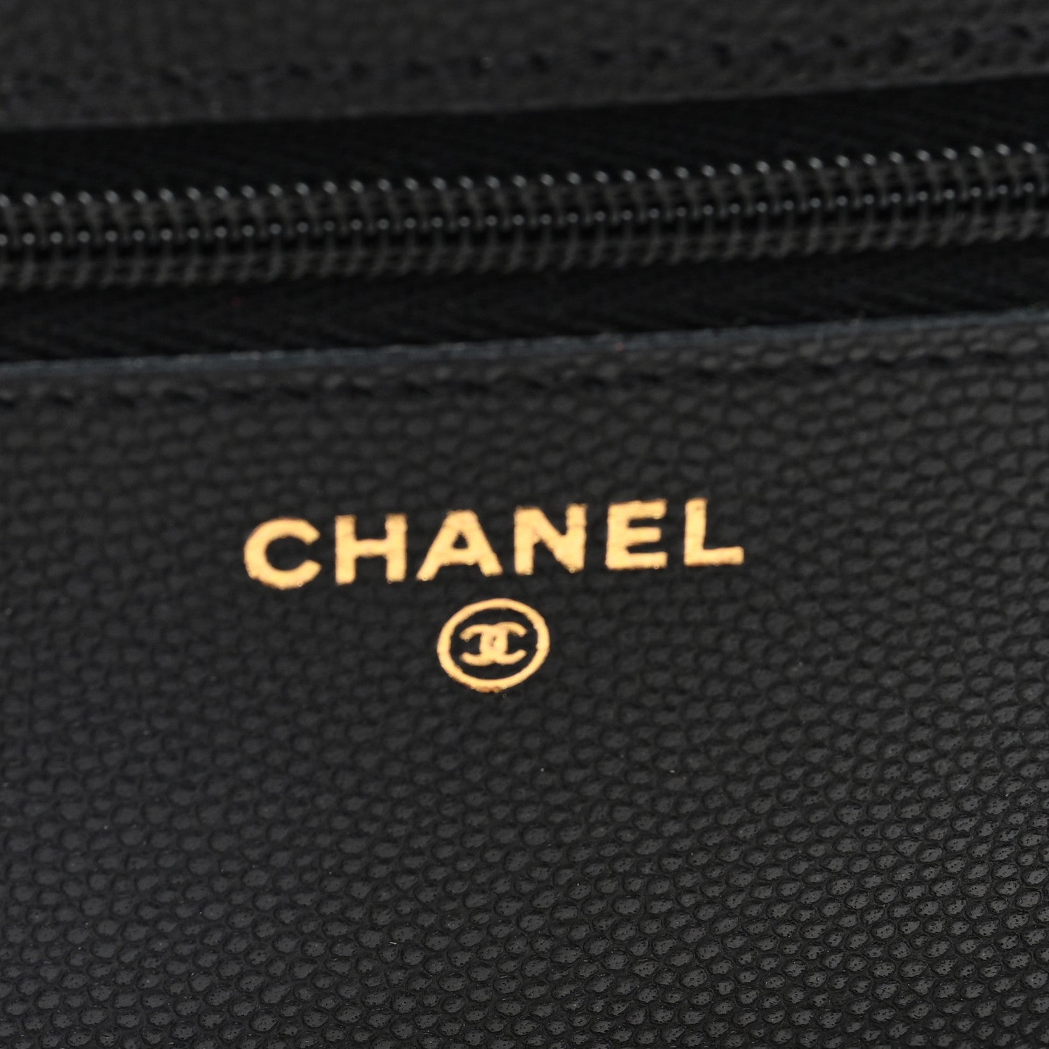 Chanel Caviar Quilted Crystal CC Wallet On Chain WOC Black 6 of 10