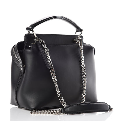 Fendi Vitello Baltico Hypnoteyes Studded Small Dotcom Click Chain Satchel Black 3 of 15