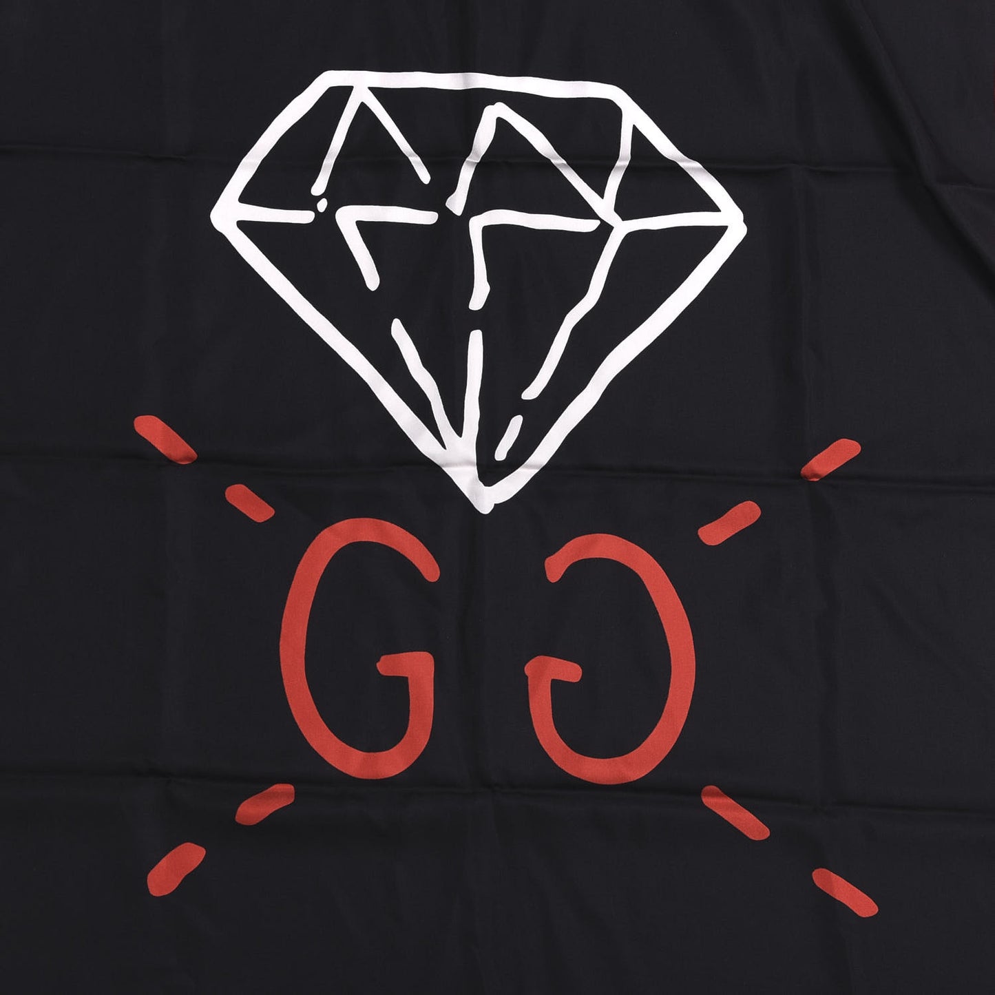 Silk GG Diamond Square Scarf Black