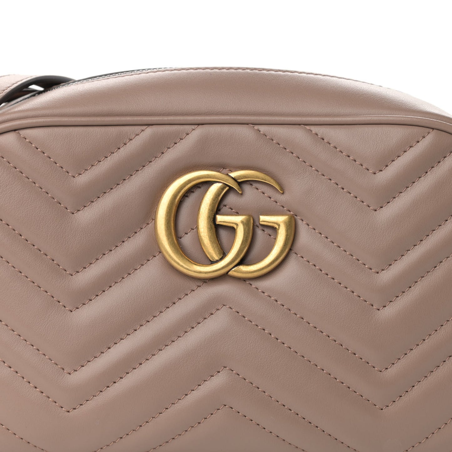 Calfskin Matelasse Small GG Marmont Chain Shoulder Bag Porcelain Rose