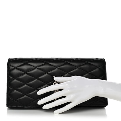 Saint Laurent Lambskin Quilted Kate Clutch Black 2 of 7