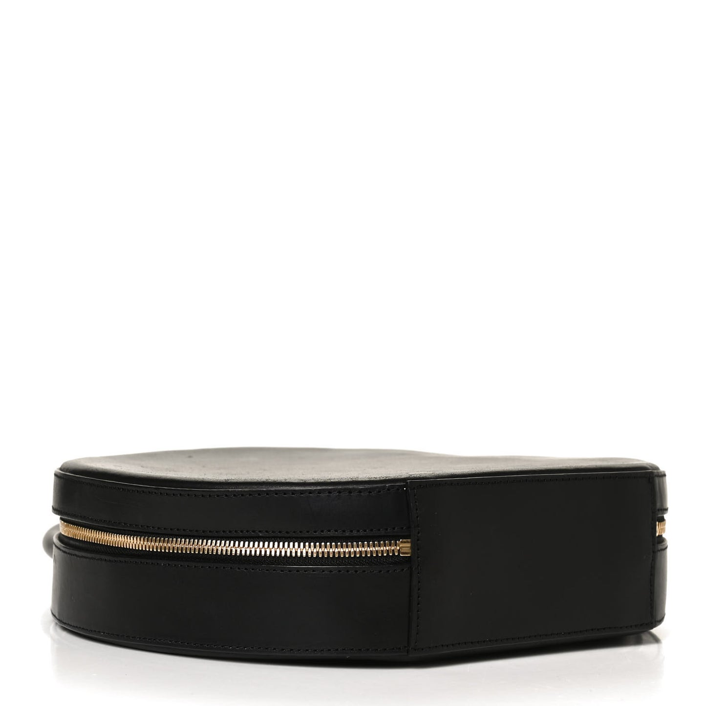 Calfskin Circle Crossbody Bag Black