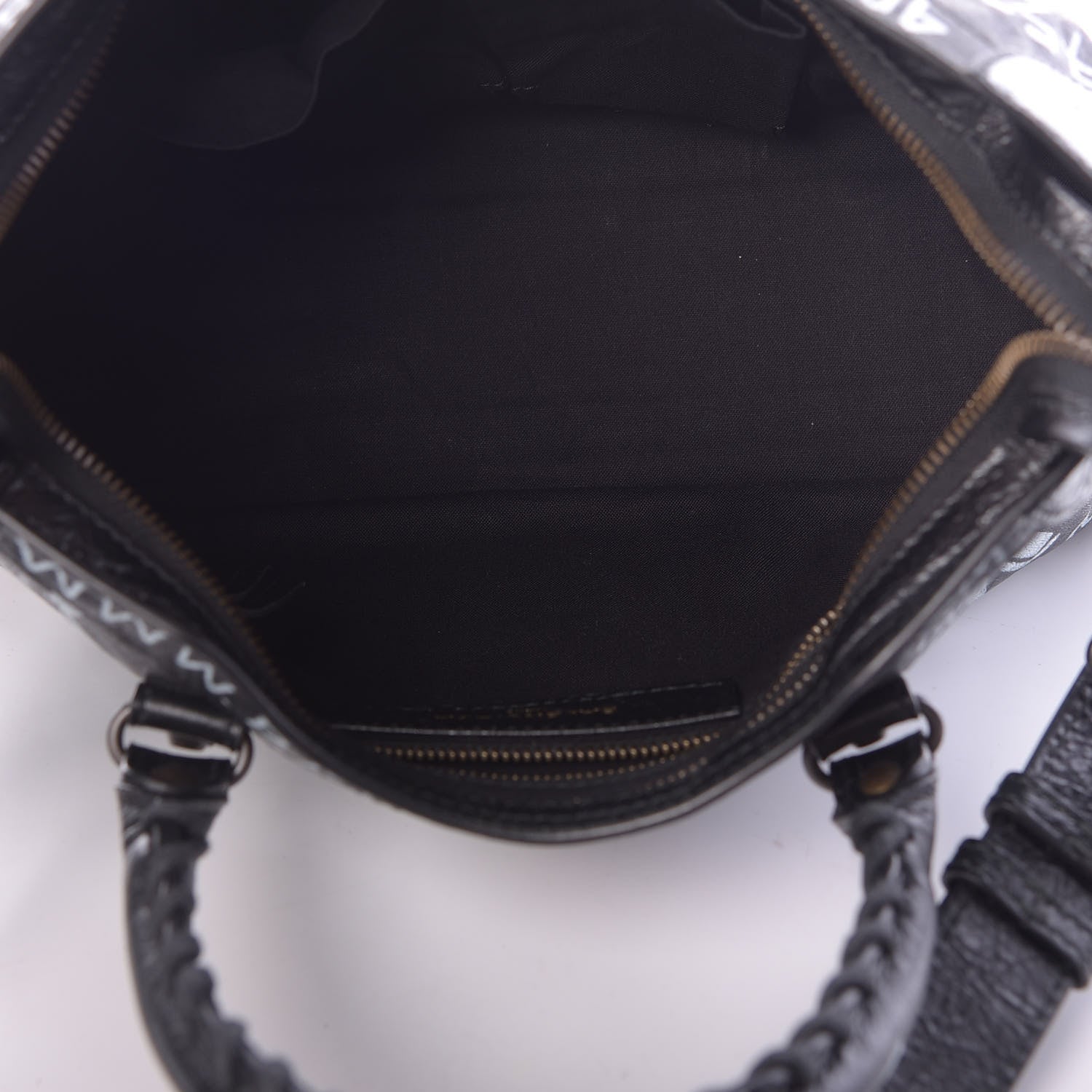 Balenciaga Agneau Classic Hardware Graffiti All Over S City Black 5 of 12