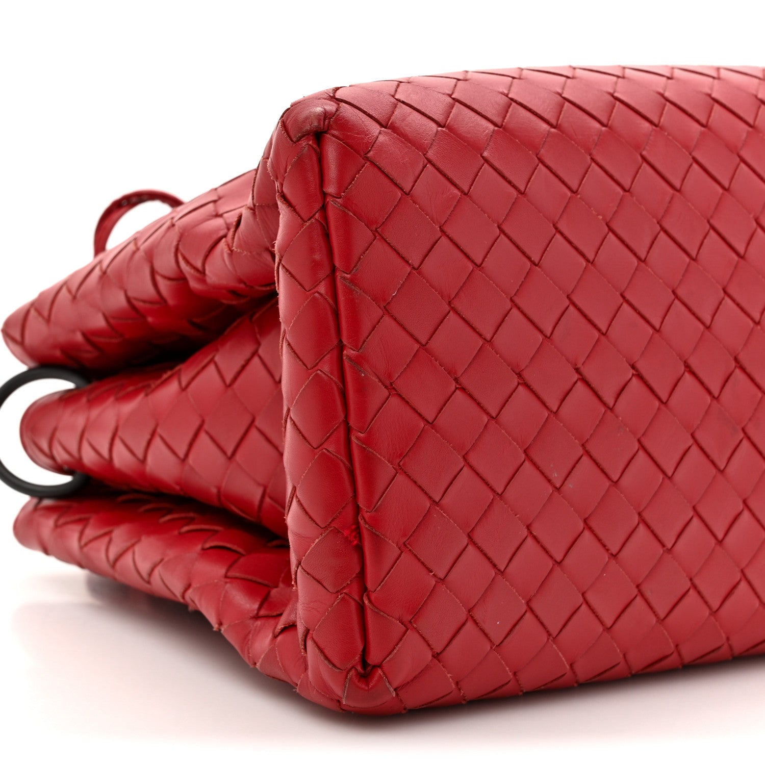 Bottega Veneta Nappa Intrecciato Small Roma Tote Red 9 of 17