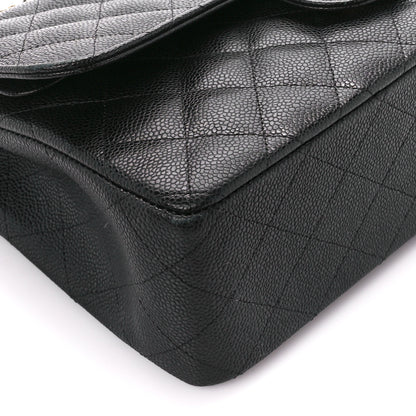 Chanel Caviar Quilted Jumbo Double Flap Black 10 of 11