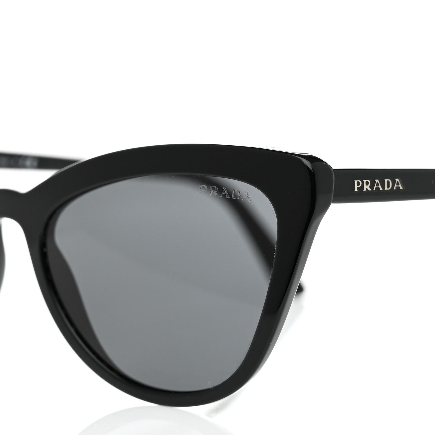Prada Acetate Cat Eye Sunglasses SPR 01V Black 7 of 8