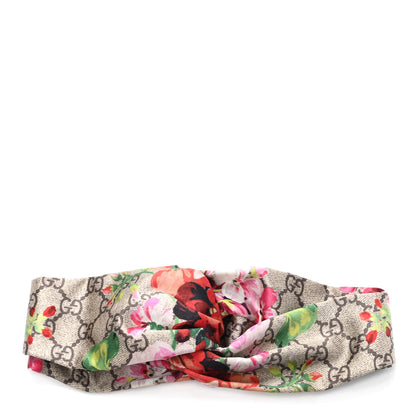 Gucci Silk Monogram Blooms Print Headband Antique Rose 1 of 12