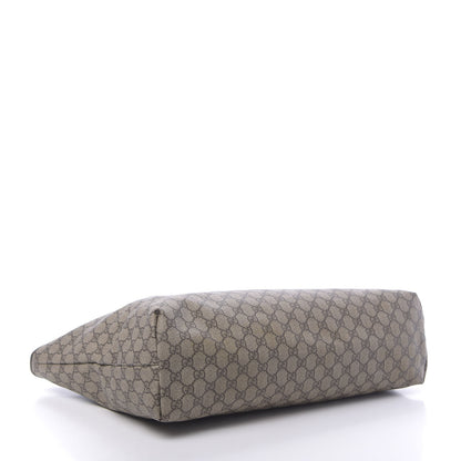 Gucci GG Supreme Monogram Large Zippered Shopping Tote Brown 4 of 11