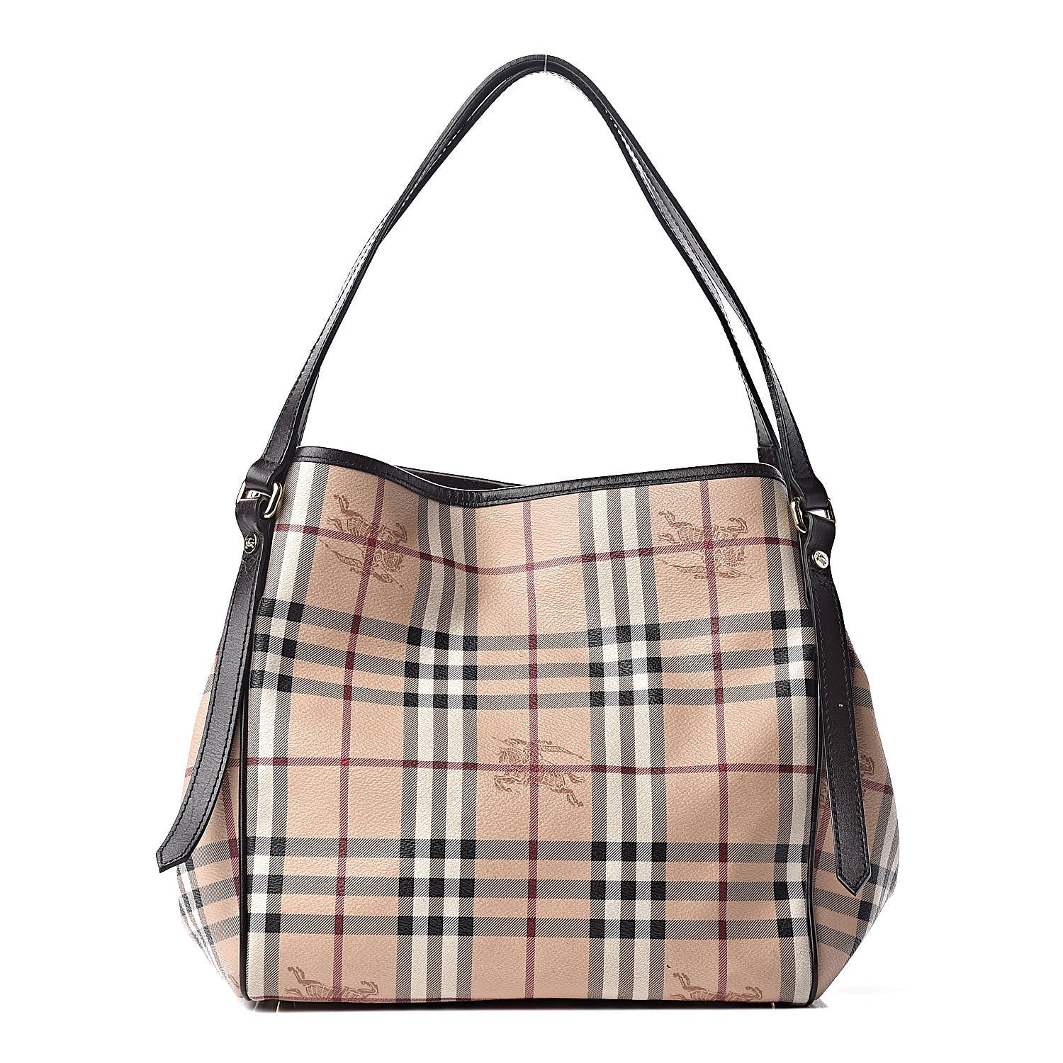 Burberry Haymarket Check Small Canterbury Tote Chocolate 1 of 17