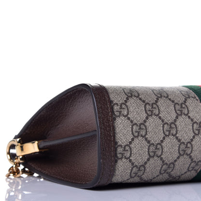 Gucci GG Supreme Monogram Web Small Ophidia Chain Shoulder Bag Brown 7 of 8