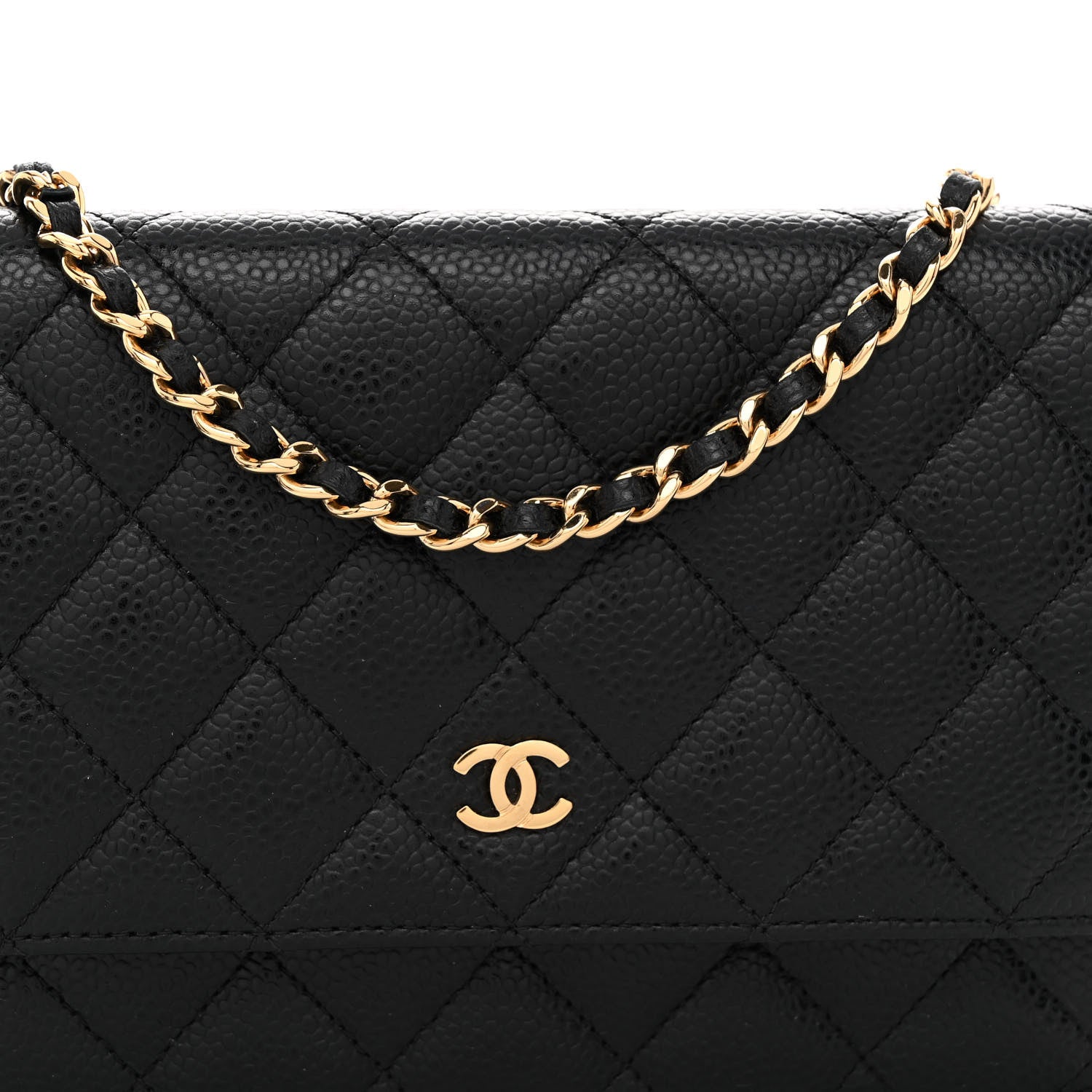 Chanel Caviar Quilted Wallet on Chain WOC Black 9 of 12