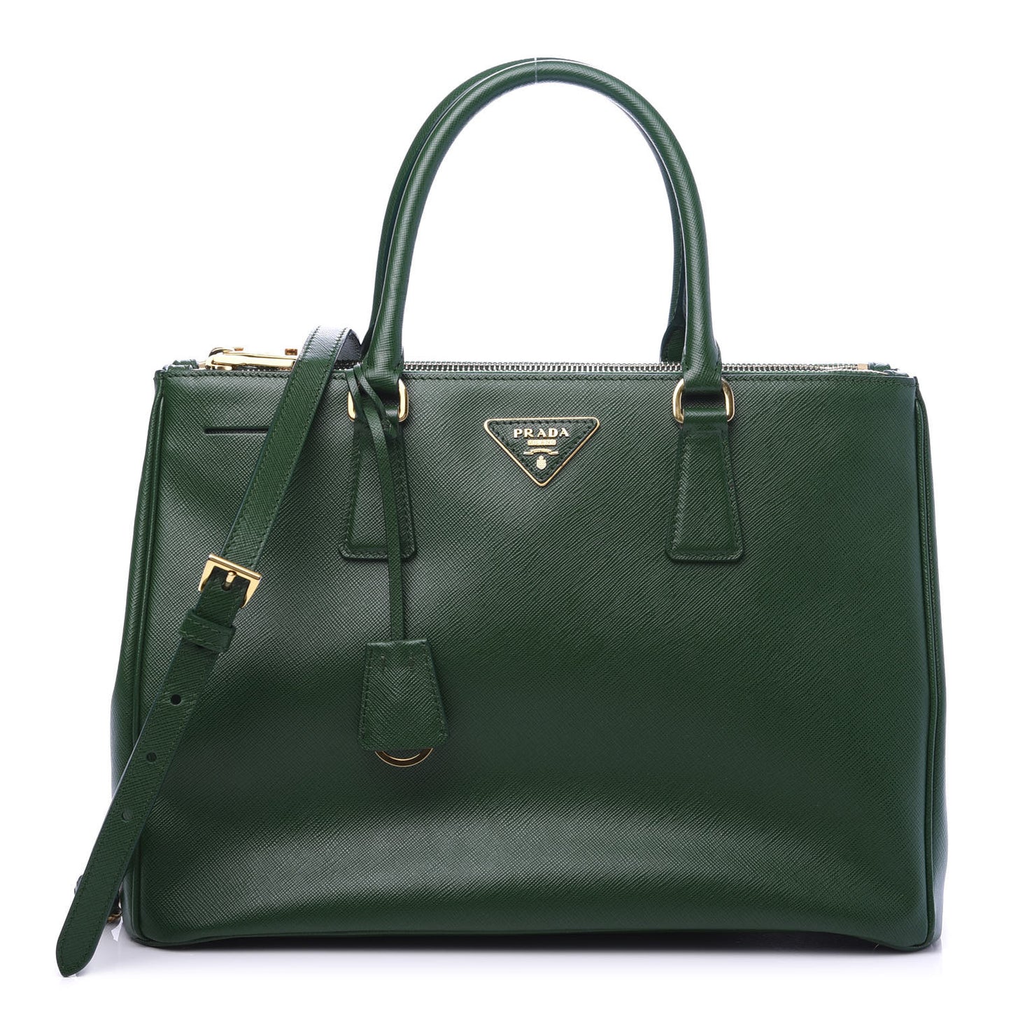 Saffiano Medium Galleria Double Zip Tote Biliardo