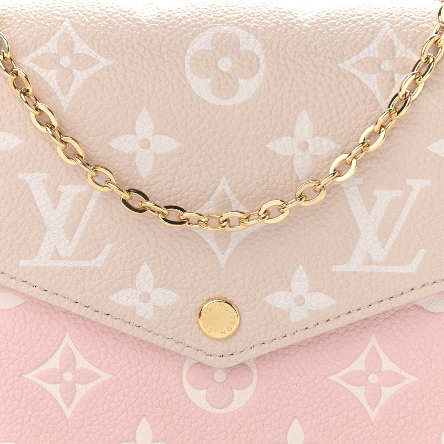 Empreinte Spring in the City Felicie Pochette Chain Wallet Pink Beige Yellow