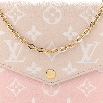 Louis Vuitton Empreinte Spring in the City Felicie Pochette Chain Wallet Pink Beige Yellow 8 of 10