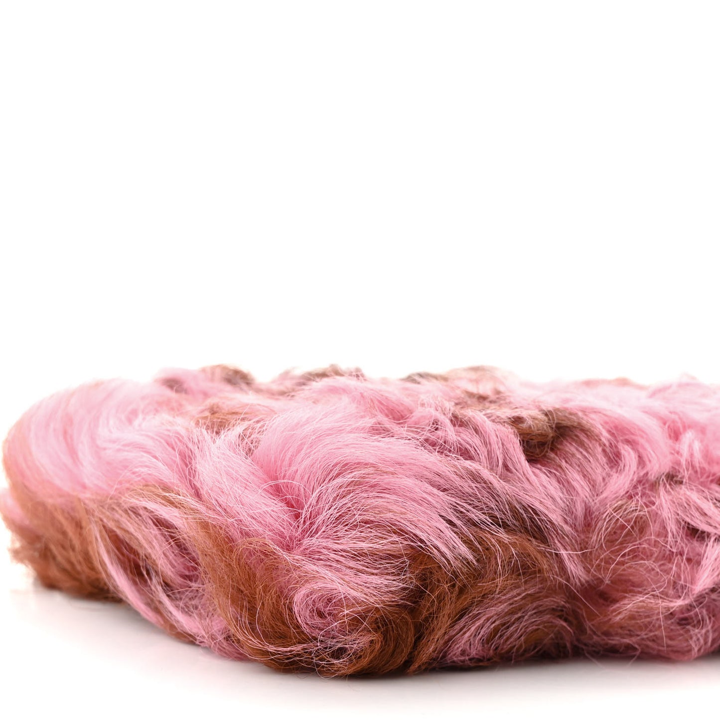 Montone Shearling Chain Bag Begonia Cammello