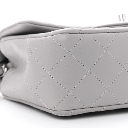 Chanel Lambskin Quilted Mini Rectangular Flap Grey 9 of 10
