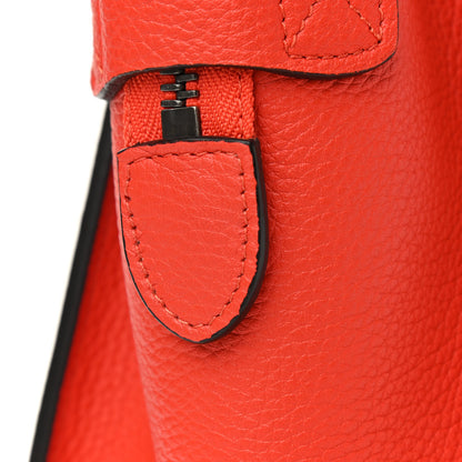 Celine Drummed Calfskin Micro Luggage Vermillion 9 of 12