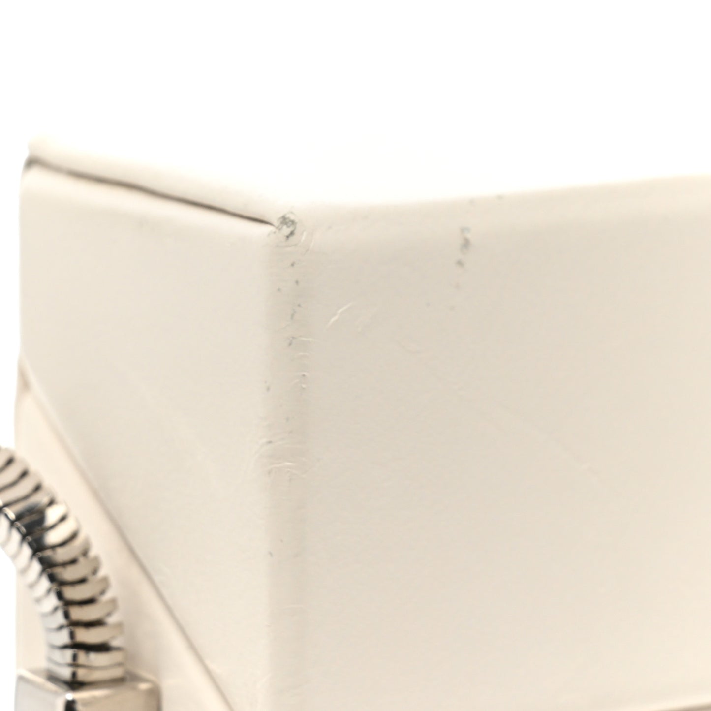 Lambskin Smoking Box Crossbody White